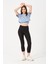 Kadın Bisiklet Yaka Yıkamalı Crop T-Shirt 3
