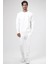 Beyaz Regular Fit Pamuklu Bisiklet Yaka Sweatshirt 2