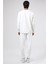 Beyaz Regular Fit Pamuklu Bisiklet Yaka Sweatshirt 3