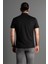 Erkek Siyah Dokulu Düğmeli Polo Yaka T-Shirt 5