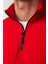 Unisex Standart Fit Anti-pilling Tüylenme Yapmayan Soğuk Geçirmez Kırmızı Dik Yaka Polar Sweatshirt 4