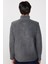 Erkek Standart Fit Rahat Kesim Tüylenme Yapmayan Soğuk Geçirmez Antrasit Dik Yaka Polar Sweatshirt 5