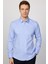 Slim Fit Uzun Kollu Non-Iron Ütü Gerektirmez Mavi Erkek Gömlek 3