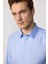 Slim Fit Uzun Kollu Non-Iron Ütü Gerektirmez Mavi Erkek Gömlek 4