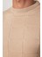 Slim Fit Bisiklet Yaka Kare Desenli Taş Erkek Triko Kazak 3