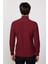 Slim Fit Dar Kesim Yarım Balıkçı Yaka Desenli Tüylenmeyen Bordo Erkek Triko Kazak 5