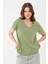 Kadın Basic V Yaka T-Shirt 1