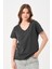 Kadın Basic V Yaka T-Shirt 2