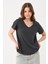 Kadın Basic V Yaka T-Shirt 3