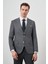 Erkek Siyah Keten Kombinli Slim Fit Takım Elbise 2