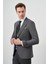 Erkek Siyah Keten Kombinli Slim Fit Takım Elbise 3