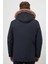 Erkek Lacivert Çıtçıtlı Kapüşonlu Dynamic Fit Rahat Kesim Mont 5