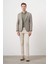 Erkek Haki Dokuma Slim Fit Torba Cep Mono Yaka Spor Ceket 4