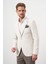 Erkek Bej Dokuma Gofre Slim Fit Torba Cep Mono Yaka Spor Ceket 3