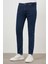 Erkek Lacivert Denim 5 Cep Slim Fit Jean Kot Pantolon 2