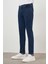 Erkek Lacivert Denim 5 Cep Slim Fit Jean Kot Pantolon 3