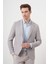 Erkek A. Mavi Dokuma Slim Fit Torba Cep Mono Yaka Spor Ceket 2