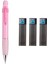 Deep Mekanik Kurşun Kalem Pastel Renk 0.7 mm Şeker Pembe + Tombow 0.7 mm 2b Uç 3 Adet 1