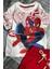 Erkek Çocuk Spiderman Digital ve Yazı Baskılı Kısa Kol Kırmızı Şortlu Takım 2