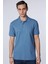 Erkek Slim Fit Dar Kesim %100 Pamuk Düz Pike Indigo Polo Yaka Tişört 2
