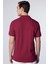 Erkek Slim Fit Dar Kesim Pamuk Düz Pike Bordo Polo Yaka Tişört 5