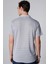 Slim Fit Kısa Kollu Dar Kesim Apaj Yaka Örme Kumaş Yazlık Gri Erkek Gömlek 5