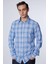 Slim Fit Uzun Kollu Dar Kesim Kareli Keten Doku Yazlık Erkek Gömlek 2