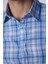 Slim Fit Uzun Kollu Dar Kesim Kareli Keten Doku Yazlık Erkek Gömlek 4