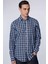 Slim Fit Uzun Kollu Dar Kesim Kareli Keten Doku Yazlık Erkek Gömlek 1