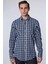 Slim Fit Uzun Kollu Dar Kesim Kareli Keten Doku Yazlık Erkek Gömlek 3