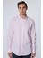 Slim Fit Uzun Kollu Dar Kesim Çizgili Yazlık Keten Doku Erkek Gömlek 1