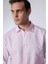 Slim Fit Uzun Kollu Dar Kesim Çizgili Yazlık Keten Doku Erkek Gömlek 2