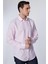 Slim Fit Uzun Kollu Dar Kesim Çizgili Yazlık Keten Doku Erkek Gömlek 3