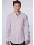 Slim Fit Uzun Kollu Dar Kalıp Hakim Yaka Çizgili Yazlık Keten Doku Erkek Gömlek 2