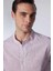 Slim Fit Uzun Kollu Dar Kalıp Hakim Yaka Çizgili Yazlık Keten Doku Erkek Gömlek 3