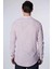 Slim Fit Uzun Kollu Dar Kalıp Hakim Yaka Çizgili Yazlık Keten Doku Erkek Gömlek 5