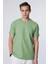 Erkek Slim Fit Dar Kesim Pamuk Yumuşak Dokulu Desenli Yeşil Bisiklet Yaka Tişört 2