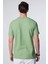 Erkek Slim Fit Dar Kesim Pamuk Yumuşak Dokulu Desenli Yeşil Bisiklet Yaka Tişört 5