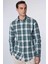 Slim Fit Uzun Kollu Dar Kalıp Kareli Keten Doku Yazlık Erkek Gömlek 1