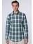 Slim Fit Uzun Kollu Dar Kalıp Kareli Keten Doku Yazlık Erkek Gömlek 2