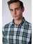 Slim Fit Uzun Kollu Dar Kalıp Kareli Keten Doku Yazlık Erkek Gömlek 3