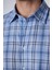 Slim Fit Uzun Kollu Dar Kalıp Kareli Keten Doku Yazlık Erkek Gömlek 4