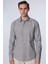 Erkek Slim Fit Dar Kesim Uzun Kollu %100 Pamuk Keten Doku Çizgili Gömlek 2