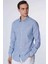 Slim Fit Uzun Kollu Dar Kalıp Çizgili Yazlık Keten Doku Erkek Gömlek 1