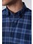 Klasik Fit Uzun Kollu Düğmeli Yaka Küçük Kareli Pamuklu Erkek Gömlek 4