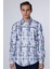 Slim Fit Uzun Kollu Desenli Pamuklu Kolay Ütü Erkek Gömlek 2
