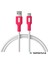 Coral Hızlı Şarj Usb Type A Type-C 150 Cm 3.0a Beyaz Kablo Beyaz-Pembe Uçlar 2