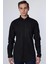 Slim Fit Uzun Kollu Dar Kesim Gizli Pat Pamuklu Siyah Erkek Gömlek 2