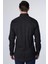 Slim Fit Uzun Kollu Dar Kesim Gizli Pat Pamuklu Siyah Erkek Gömlek 5