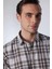 Slim Fit Uzun Kollu Dar Kalıp Kareli Keten Doku Yazlık Erkek Gömlek 3